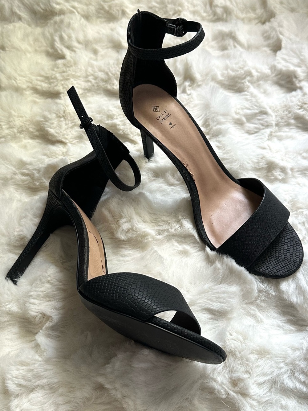 Dolls Call It Spring Classic Black Ankle-Strap High Heel Sandals - Women’s